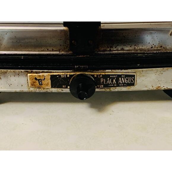 Vtg Black Angus Chrome Electric Waffle Maker Series 932 Tested - Picture 2 of 8